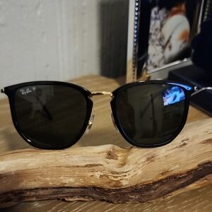 Ray-Ban Black and Gold Sunglasses